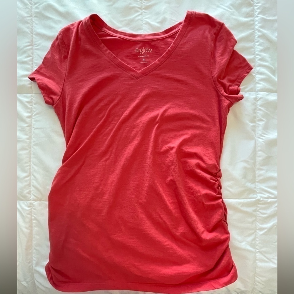 A:glow Maternity Tee. Size Medium. Pink